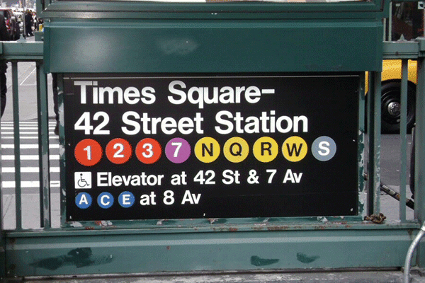 foto estación de metro times square new york